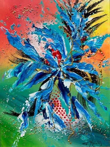 Peinture intitulée "Mystère" par Gilbert Morales, Œuvre d'art originale, Acrylique