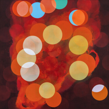 绘画 标题为“Lichter XL” 由Markus Honerla, 原创艺术品, 漆 安装在木质担架架上