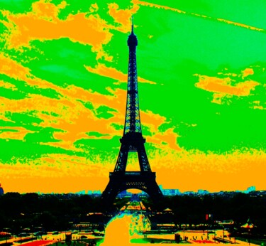 Eiffel Tower Enhanced 24 Photographie intitulée "Eiffel Tower Enhanc…" par Troy Wilson-Ripsom, Œuvre d'art originale, Photographie manipulée