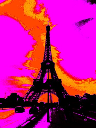 Eiffel Tower Enhanced 19 Photographie intitulée "Eiffel Tower Enhanc…" par Troy Wilson-Ripsom, Œuvre d'art originale, Photographie manipulée