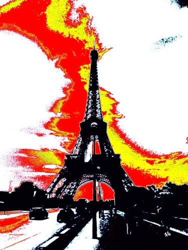 Eiffel Tower Enhanced 21 Photographie intitulée "Eiffel Tower Enhanc…" par Troy Wilson-Ripsom, Œuvre d'art originale, Photographie manipulée