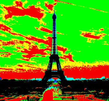 Eiffel Tower Enhanced 22 Photographie intitulée "Eiffel Tower Enhanc…" par Troy Wilson-Ripsom, Œuvre d'art originale, Photographie manipulée