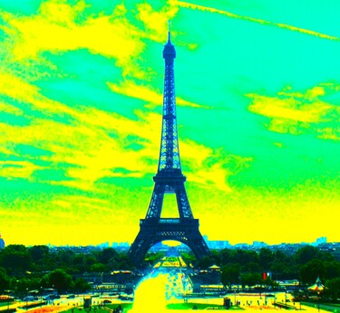 Eiffel Tower Enhanced 23 Photographie intitulée "Eiffel Tower Enhanc…" par Troy Wilson-Ripsom, Œuvre d'art originale, Photographie manipulée