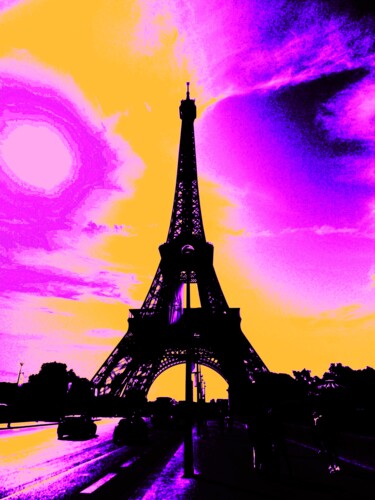 Eiffel Tower Enhanced 18 Photographie intitulée "Eiffel Tower Enhanc…" par Troy Wilson-Ripsom, Œuvre d'art originale, Photographie manipulée