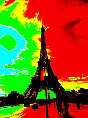 Eiffel Tower Enhanced 13 Photographie intitulée "Eiffel Tower Enhanc…" par Troy Wilson-Ripsom, Œuvre d'art originale, Photographie manipulée