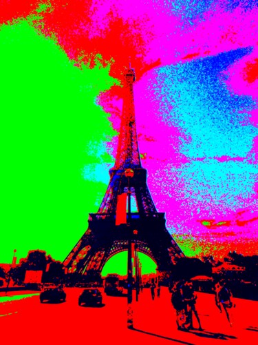Eiffel Tower Enhanced 4 Photographie intitulée "Eiffel Tower Enhanc…" par Troy Wilson-Ripsom, Œuvre d'art originale, Photographie manipulée