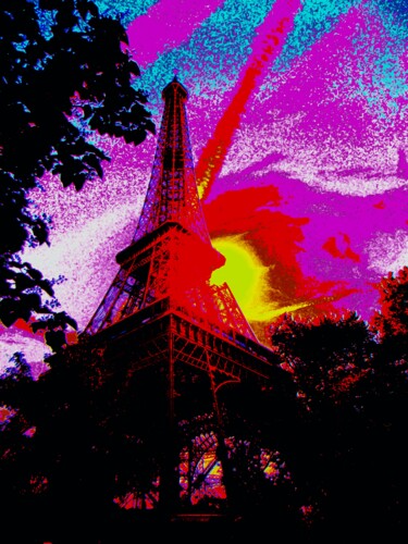 Eiffel Tower Enhanced 7 Photographie intitulée "Eiffel Tower Enhanc…" par Troy Wilson-Ripsom, Œuvre d'art originale, Photographie manipulée