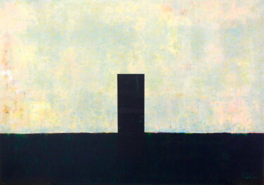 Painting titled "Monolithe 7" by Carlos Pequito, Original Artwork, Acrylic Mounted on Wood Stretcher frame