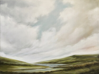 The Wind Rises - Original Landscape Oil Painting on Stretche Painting titled "The Wind Rises - Or…" by Mullo, Original Artwork, Oil Mounted on Wood Stretcher frame