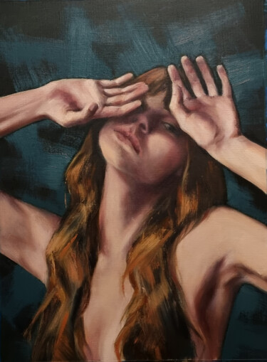 Oil portrait of a young redhead woman 0523-03 「Oil portrait of a y…」というタイトルの絵画 Artmoods Tpによって, オリジナルのアートワーク, オイル