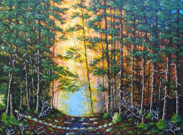 Quand vient la fin de l'été Peinture intitulée "Quand vient la fin…" par Bruno Lemasson, Œuvre d'art originale, Acrylique