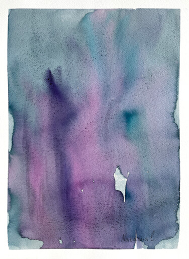 Frosty Enchantment: A Forest's Mist 绘画 标题为“Frosty Enchantment:…” 由Nataliia Lepikhina, 原创艺术品, 水彩