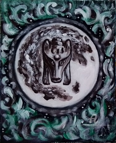 Bear Osh. Mascot - Painting 绘画 标题为“Bear Osh. Mascot -…” 由Karolina Ingo (Karolina Navi -Ingo), 原创艺术品, 丙烯