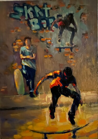 "à l'affiche" başlıklı Tablo Charles Tapiero tarafından, Orijinal sanat, Petrol