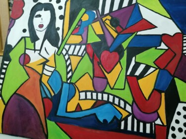 Pintura titulada "Abstarcto2" por Encarnita Martin, Obra de arte original, Oleo Montado en Bastidor de camilla de madera