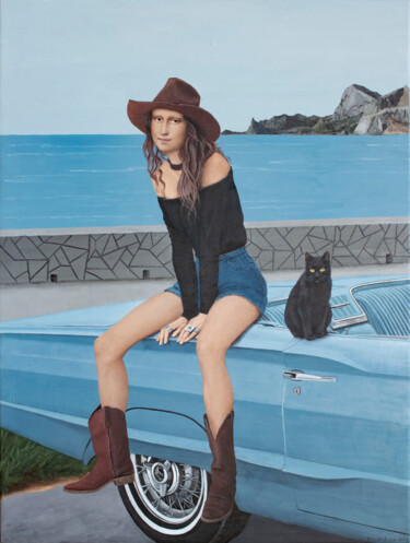 Painting titled "Convertible" by Nataliya Bagatskaya, Original Artwork, Acrylic