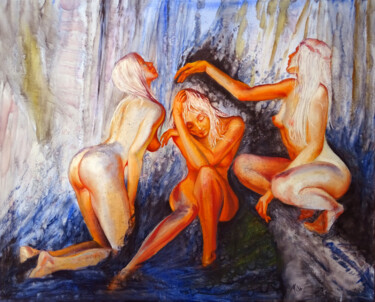 Peinture intitulée "⛲️La Fontaine de Jou…" par Isabel Mahe, Œuvre d'art originale, Huile Monté sur Châssis en bois