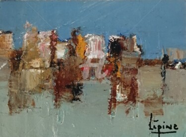 제목이 "Reflets portuaires"인 미술작품 Pierre-Antoine Lépine로, 원작, 기름