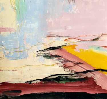 Next to you no. 1 Painting titled "Next to you no. 1" by Iulia Paun, Original Artwork, Acrylic Mounted on Cardboard
