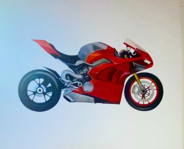 Картина под названием "Ducati Corse" - Aia, Подлинное произведение искусства, Акрил