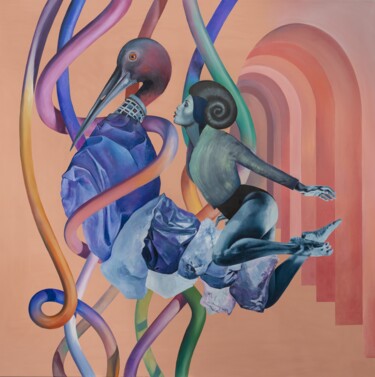 Painting titled "Equation of eternity" by Irina Greciuhina, Original Artwork, Oil