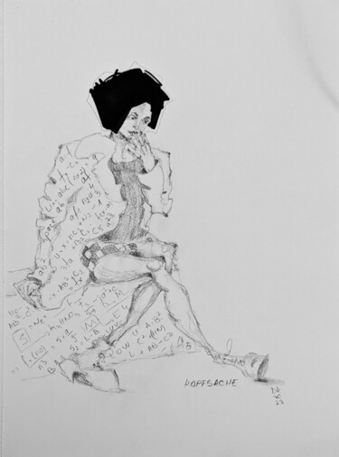 图画 标题为“Kopfsache 2” 由Diana Knepper, 原创艺术品, 石墨