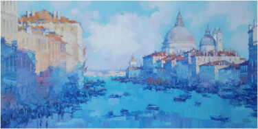 Santa Maria della Salute Xs Peinture intitulée "Santa Maria della S…" par Alex Hook Krioutchkov, Œuvre d'art originale, Huile Monté sur Châssis en bois