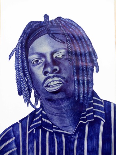 图画 标题为“Fearless” 由Toneroartwork Anthony Edem, 原创艺术品, 圆珠笔