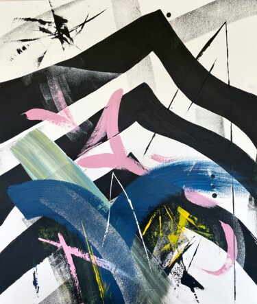 绘画 标题为“Abstract painting A…” 由Taia Tasman (Arttasmania), 原创艺术品, 丙烯 安装在木质担架架上