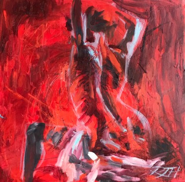 Painting titled "Self love celebrati…" by Roberta Heslop, Original Artwork, Oil Mounted on Wood Stretcher frame