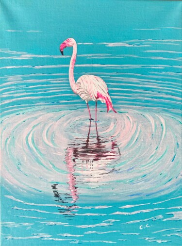 Painting titled "Pink Floyd" by Cristel Clavaguera, Original Artwork, Acrylic Mounted on Wood Stretcher frame