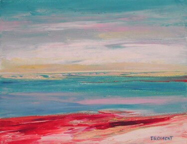 Peinture intitulée "MARINE REF. 285H" par Michèle Froment, Œuvre d'art originale, Huile Monté sur Châssis en bois