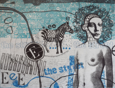 The Game of Transformation. Street 绘画 标题为“The Game of Transfo…” 由Elena Shichko, 原创艺术品, 雕刻