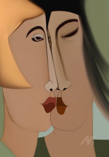 Pintura titulada "Together/inspiration" por Viola Gr, Obra de arte original, Pintura Digital