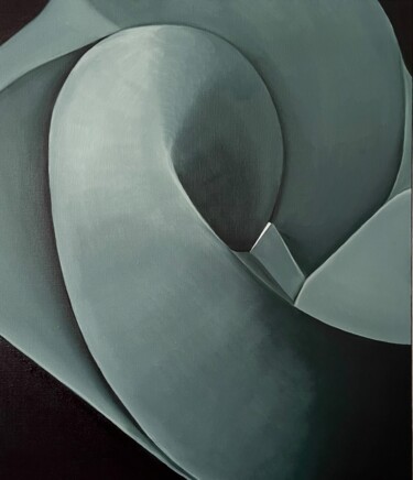 Peinture intitulée "Pérylène vert 2" par Jchadima, Œuvre d'art originale, Huile Monté sur Châssis en bois