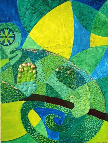 Painting titled "CACHE CACHE" by Laurence Nicod, Original Artwork, Acrylic