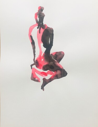 Peinture intitulée "NF20_Pensive" par Pierre Charpentier, Œuvre d'art originale, Encre