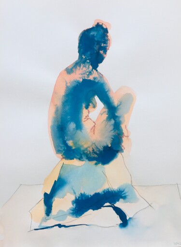Peinture intitulée "NF24_En réflexion" par Pierre Charpentier, Œuvre d'art originale, Aquarelle