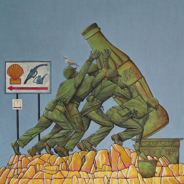 "MONUMENT. MEN AT WO…" başlıklı Tablo Vincenzo Squillacioti tarafından, Orijinal sanat, Zamklı boya