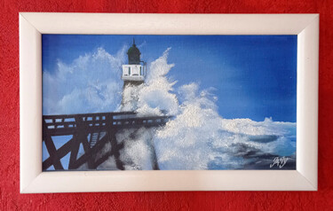 Peinture intitulée "Estacade" par Jany.M, Œuvre d'art originale, Huile Monté sur Carton