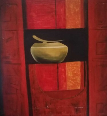 Pintura titulada "Cuenco" por Encarnita Martin, Obra de arte original, Oleo Montado en Bastidor de camilla de madera