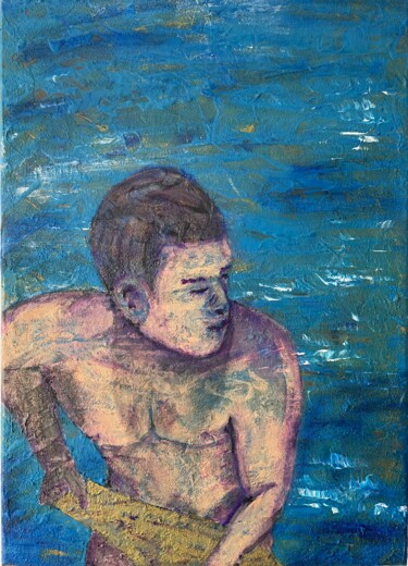 绘画 标题为“Am Meer” 由M.E.X. Rietzler, 原创艺术品, 丙烯 安装在木质担架架上