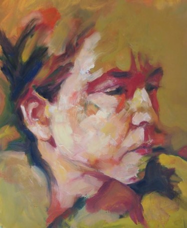Peinture intitulée "Jeune femme" par Karine Lemoine, Œuvre d'art originale