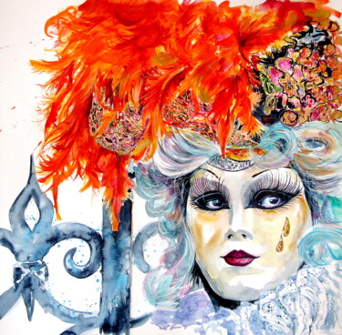 Carnival of Venice Картина под названием "Carnival of Venice" - Anna Brigitta Kovacs (KAB), Подлинное произведение искусства, Акварель