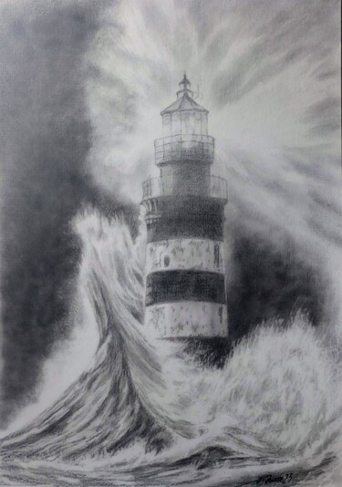 图画 标题为“Lighthouse” 由Yura Zaika, 原创艺术品, 铅笔