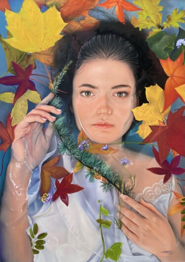绘画 标题为“Autoportrait” 由Carla Moretti, 原创艺术品, 粉彩