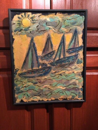 "Tableau oeuvre uniq…" başlıklı Tablo Marc Zarka tarafından, Orijinal sanat, Petrol Ahşap Sedye çerçevesi üzerine monte edil…