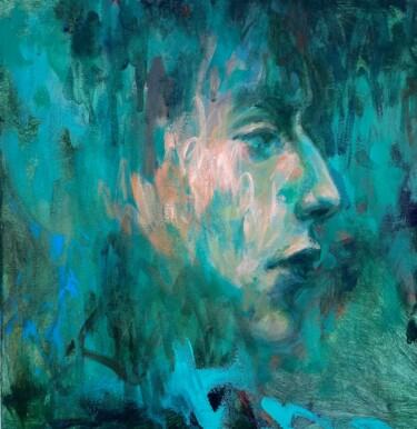 "Emerald" Painting titled ""Emerald"" by Marina Shavyrina-Shkoliar, Original Artwork, Acrylic Mounted on Wood Stretcher frame