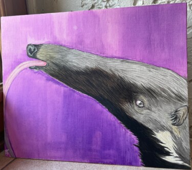 Painting titled "Fourmilier" by Nyra Lowe, Original Artwork, Acrylic