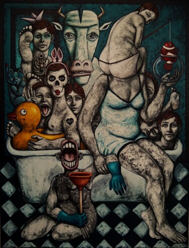 "ANOMALIE DANS LE VO…" başlıklı Tablo Nicolas Monjo tarafından, Orijinal sanat, Akrilik Ahşap Sedye çerçevesi üzerine monte…